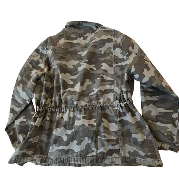 Old Navy Womens Green Camouflage Zip Front Adjustable Waist Utility Jacket XXL - Picture 5 of 12